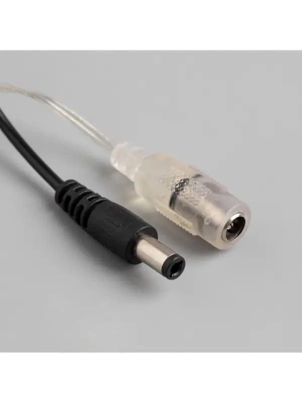 Гирлянда &laquo;Нить&raquo; 20 м, роса, IP20, чёрная нить, 200 LED, свечение тёплое белое, 12 В