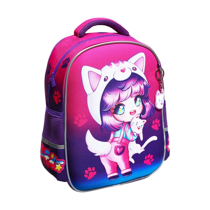 Рюкзак каркасный Феникс 37.5*27.5*14.5 Рюкзак каркасный Феникс 37.5*27.5*14.5 "Чиби" дев фиолет 64617