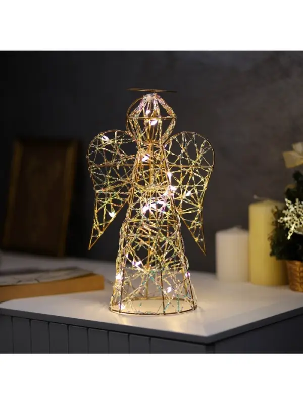 Светодиодная фигура &laquo;Ангел&raquo; 29&times;17&times;16 см, 20 LED, от батареек ААx2, свечение тёплое белое