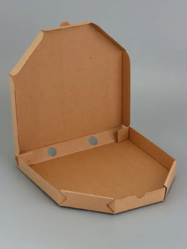 Коробка для пиццы, бурая, 25.5&times;25.5&times;3 см