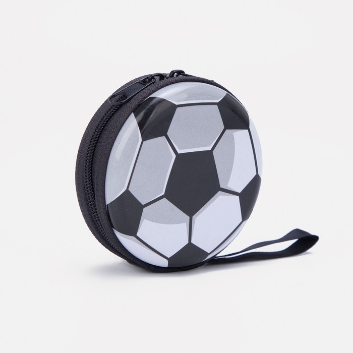 Кошелёк на молнии, цвет белый/чёрный