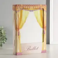 Шкатулка - книга световая &laquo;Балерина&raquo;, дерево, искусственная кожа, 28&times;19&times;6 см