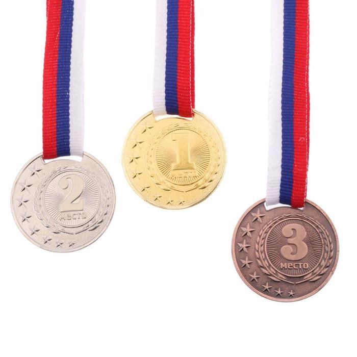Медаль призовая 064, d= 4 см. 1 место. Цвет золото. С лентой Медаль призовая 064, d= 4 см. 1 место. Цвет золото. С лентой
