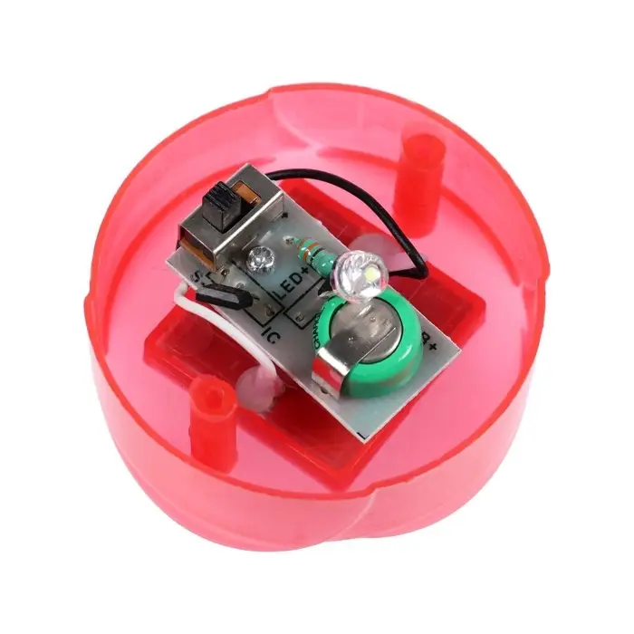 Садовый светильник &laquo;Тюльпан красный&raquo;, уличный, на солнечной батарее, 5&times;29&times;5 см, 1 LED, свечение белое