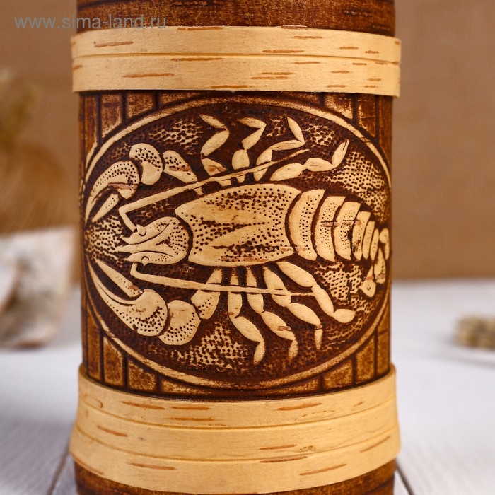 Кружка Кружка "Рак", 500 мл, береста