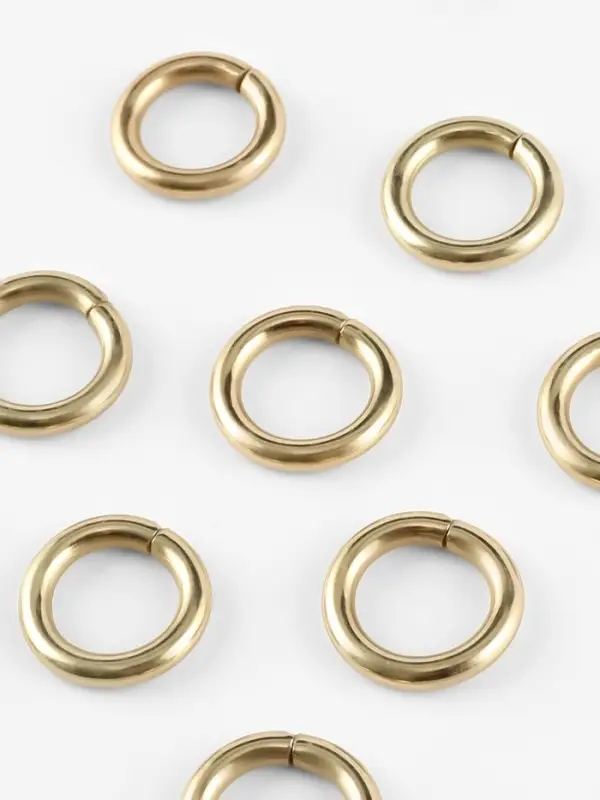 Кольца для сумок, d=12 мм, толщина - 3 мм, 10 шт., цвет золотой