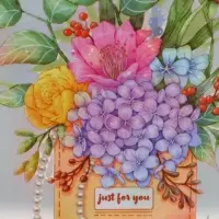 Пакет подарочный прозрачный, "Букет цветов", 22 х 10 х 24 см