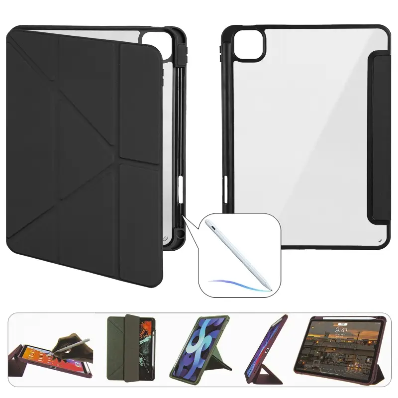 Чехол-книжка для iPad Air 11 (2024) Smart Case Crystal Folio (Pencil) Black