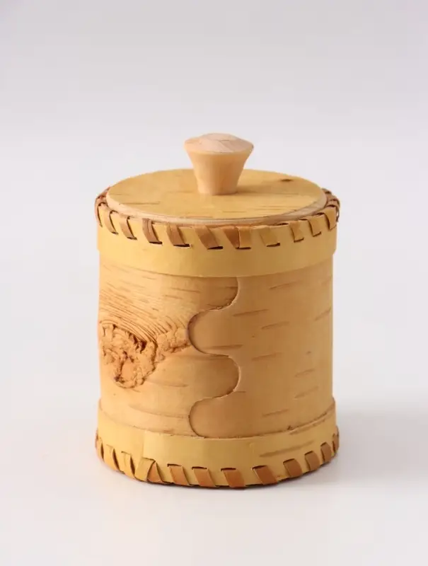 Туес &laquo;Соль&raquo;, узор, 9&times;9&times;9.5 см, банка для хранения, береста