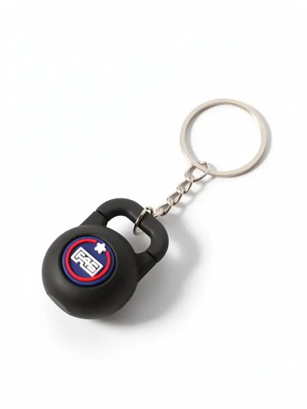 Брелок резина "Гиря" чёрный 2,5х3,5х4,3 см