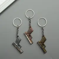 Брелок металл "Пистолет" двигается затвор МИКС 3х4,3х0,5 см