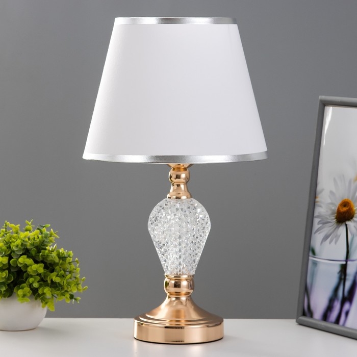 Настольная лампа Настольная лампа "Инес" Е27 40Вт хром 25х25х43 см RISALUX