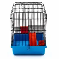 Клетка для грызунов "Мини" двухярусная, 29 x 25 х 32 см, синий Клетка для грызунов "Мини" двухярусная, 29 x 25 х 32 см, синий
