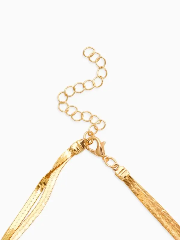 Кулон на затяжке 2 яруса медь "Медальон" 40/70см, сердце, цвет золото