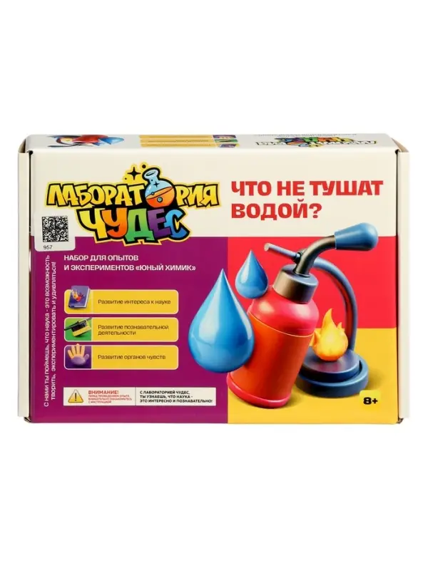 Набор опытов и экспериментов БрикНик &laquo;Что не тушат водой&raquo;, серия Юный Химик