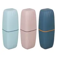 Футляр для зубных щеток и пасты тм VETTA, полипропилен, 5х5х20см, 3 цвета