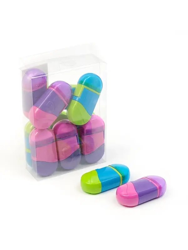 Точилка Calligrata &laquo;Универсальная&raquo;, с контейнером, с ластиком, МИКС