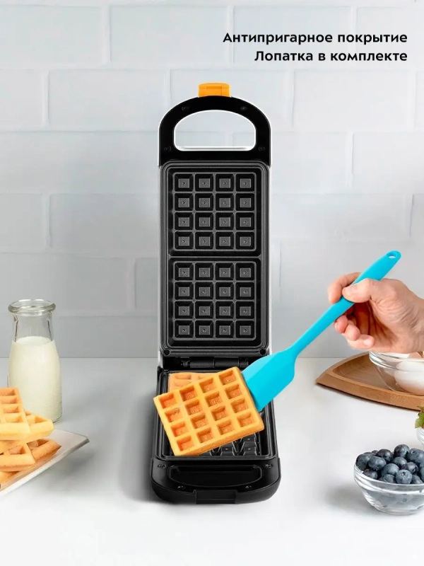 Вафельница электрическая для венских вафель КТ-1689 Вафельница электрическая для венских вафель КТ-1689