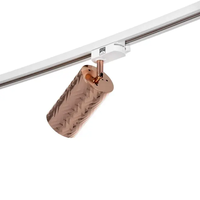 Светильник трековый BayerLux Simple &laquo;Астер&raquo; GU10, 220 В, 7.5&times;7.5&times;20 см, розовое золото