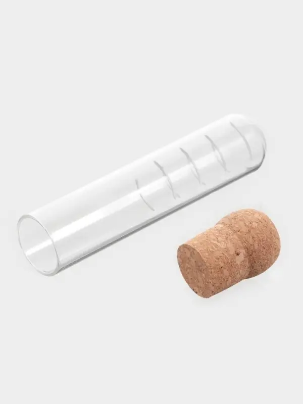 Колба для заваривания BellaTenero &laquo;Эко&raquo;, 3&times;18 см, с пробковой крышкой, стекло, прозрачная