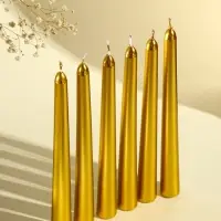 Набор свечей античных, 1.9&times;20 см, 6 шт., золотой металлик