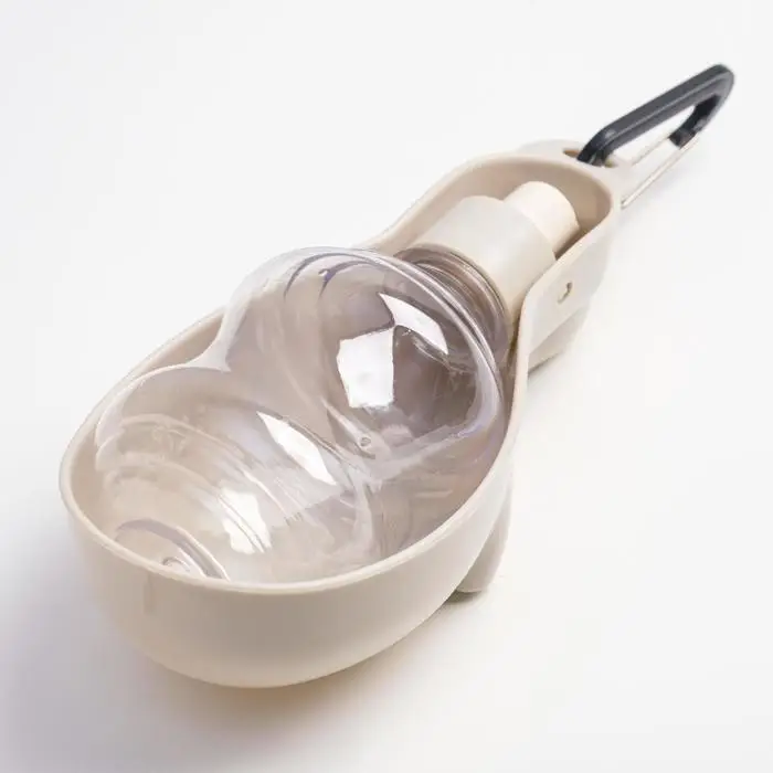 Поилка прогулочная фигурная, 300 мл, с мягким носиком, цвет лен