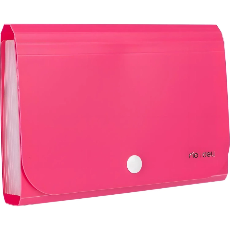 Папка органайзер Vivid на кнопке горизонтА6 12отдел РР 0,6мм  ассортимE5561