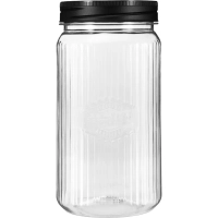 Банка квадратная с рельефом PREMIUM 1,3л, 3шт (Черный)