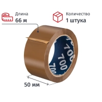Клейкая лента одностор. упаковоч. UNIBOB 700 50мм х 66м 47мкм коричневая