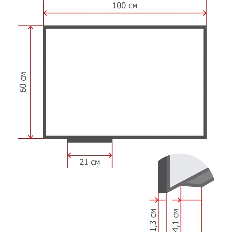 Доска пробковая для объявлений Attache Iron 60x100 металл. рама вертик