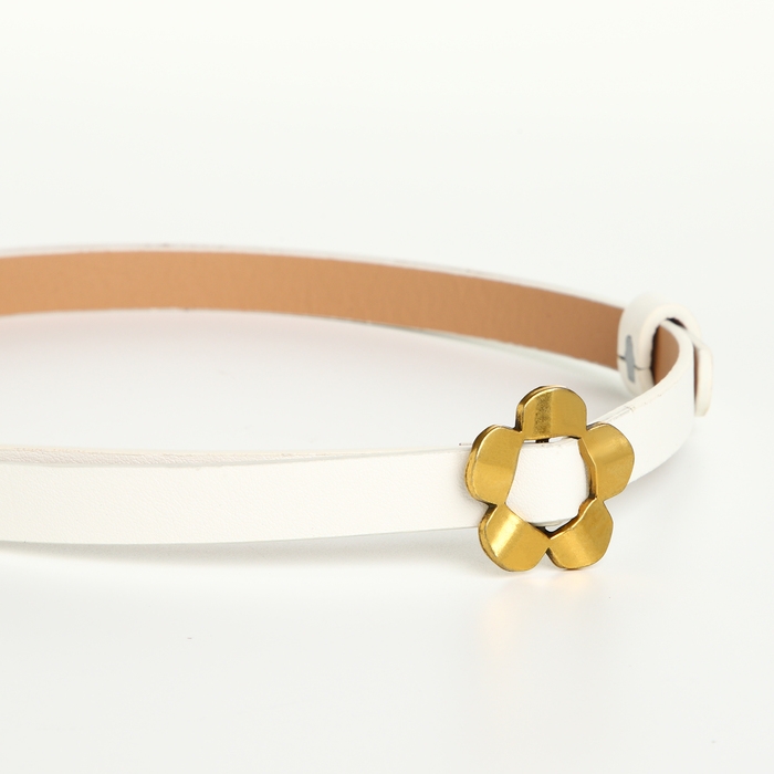 Ремень женский, ширина 1 см, пряжка металл, цвет белый Ремень женский, ширина 1 см, пряжка металл, цвет белый