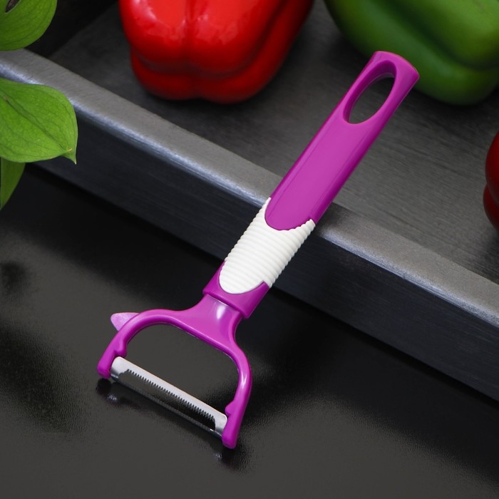 Овощечистка Доляна «Ритм», 15 см, цвет МИКС Овощечистка Доляна «Ритм», 15 см, цвет МИКС