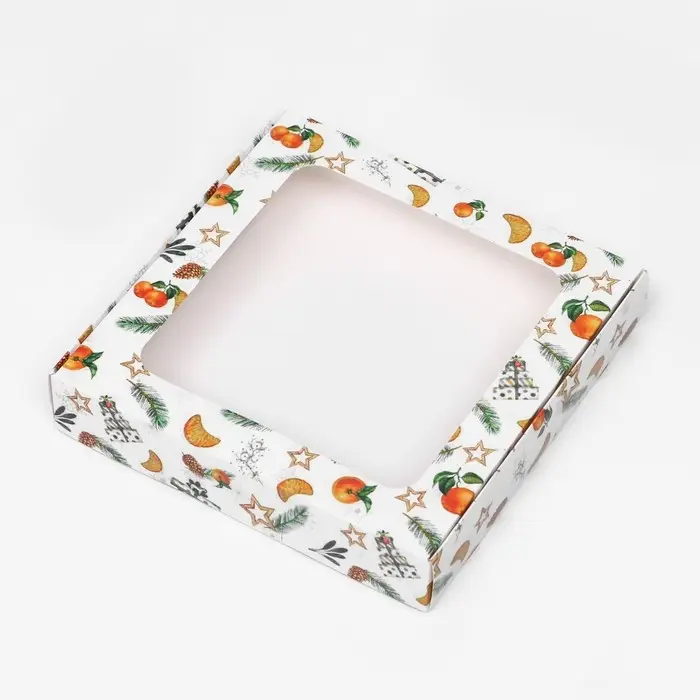 Коробка самосборная «Новогоднее настроение », 16×16×3 см