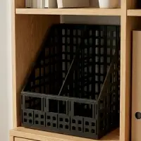 Лоток для бумаг &laquo;Стамм&raquo;, А4, сборный, вертикальный, 2 отделения, чёрный