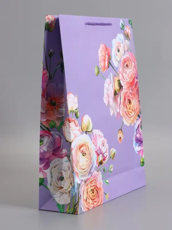 Пакет подарочный "Счестье+Любовь", ламинированный, 33 х 42,5 х 10 см