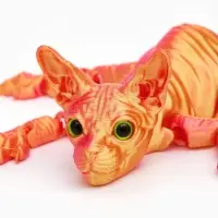 3Д - печатная игрушка &laquo;Кот Сфинкс&raquo;, подвижная, цвет МИКС