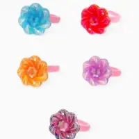 Кольцо Выбражулька &laquo;Цветочки&raquo;, блеск, безразмерное, фасовка 100 шт., МИКС