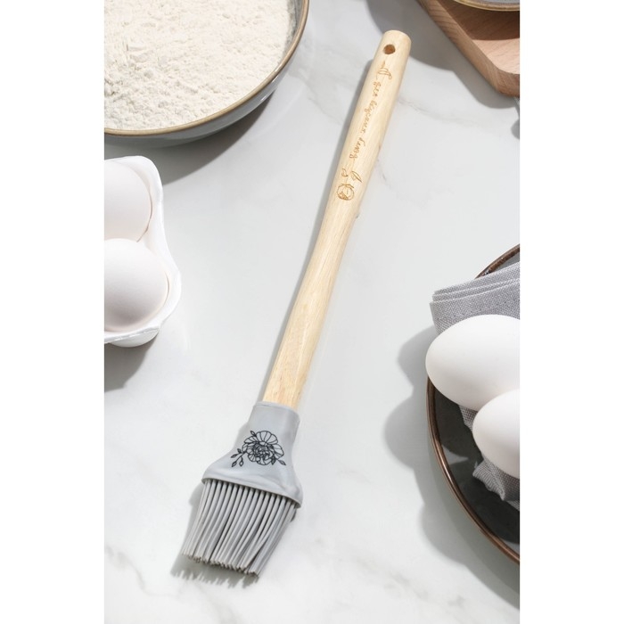 Кисть силиконовая кулинарная «Для вкусных блюд», 11.5 × 27 см Кисть силиконовая кулинарная «Для вкусных блюд», 11.5 × 27 см