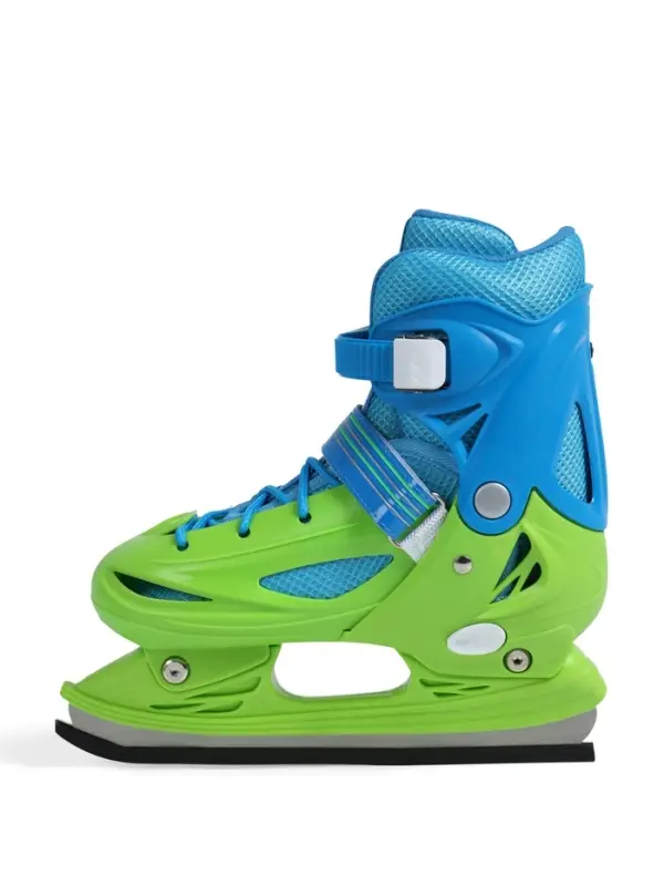 Коньки детские раздвижные BlackAqua, р. 34-37, для фитнеса, зелёные, синие Коньки детские раздвижные BlackAqua, р. 34-37, для фитнеса, зелёные, синие