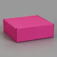 Коробка самосборная, розовая, для подарков, хранения и отправки посылок, 23&times;23&times;8 см