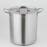 Кастрюля Катунь &laquo;Общепит&raquo;, 20 л, d=30 см, h=33 см, с крышкой, капсульное дно, индукция, нержавеющая сталь, хромированная