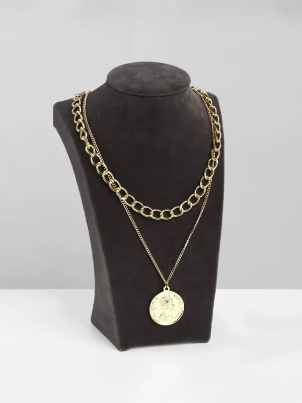 Бюст для украшений QF, 12&times;6&times;19 см, h=19 см, флок, серый графит