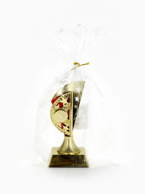 Кубок, наградная фигура &laquo;Звёзды&raquo;, с красными вставками, 15&times;7&times;5.8 см