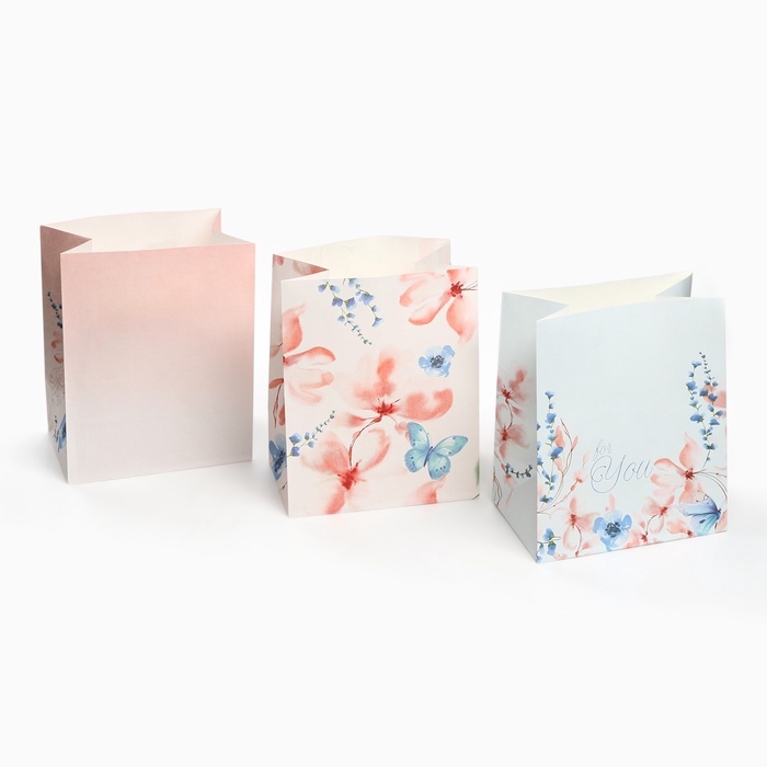 Набор крафтовых пакетов со стикерами, Принцессы, 18х22х12 см Набор крафтовых пакетов со стикерами, Принцессы, 18х22х12 см