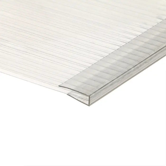 Профиль торцевой для поликарбоната, UP 2,1 м × 6 мм, прозрачный, Novattro