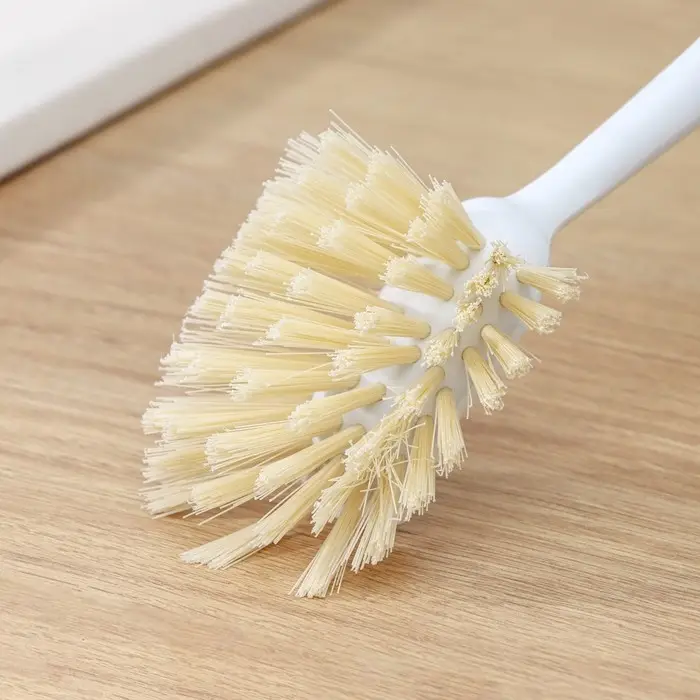 Щётка для посуды Доляна Meli, 8×6,5×29 см, бамбуковая ручка, цвет бежевый Щётка для посуды Доляна Meli, 8×6,5×29 см, бамбуковая ручка, цвет бежевый