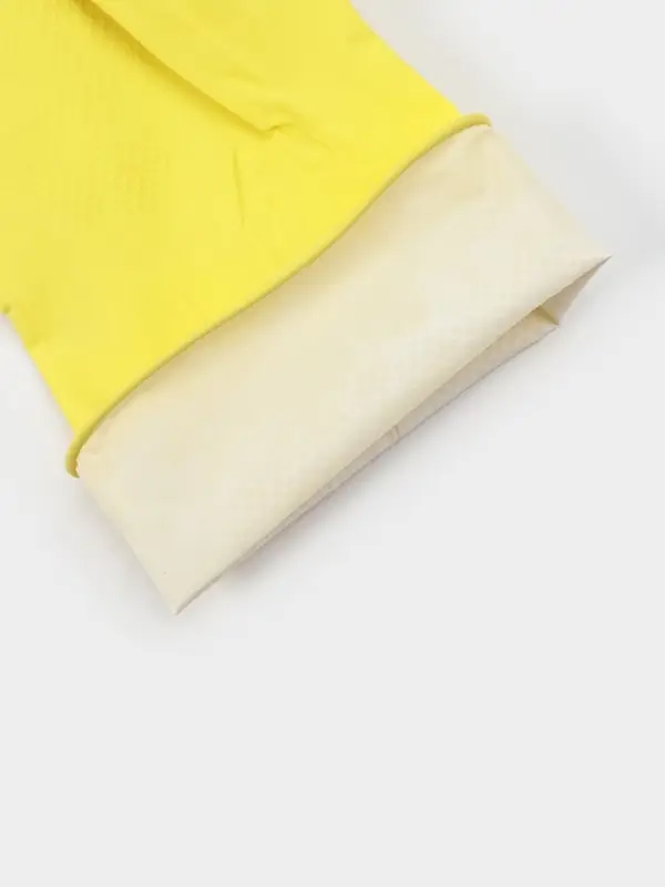 Перчатки хозяйственные Доляна, размер S, ХБ напыление, латексные, жёлтые