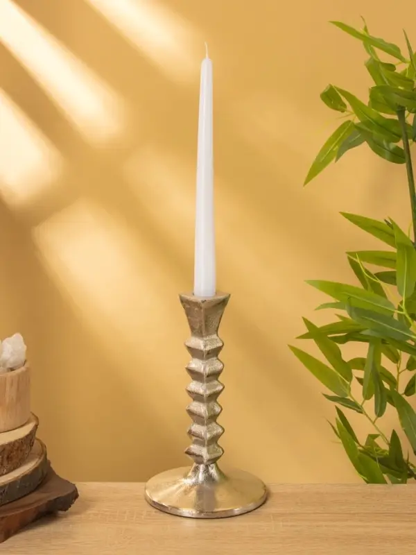 Подсвечник "Башня" алюминий 12х12х21 см