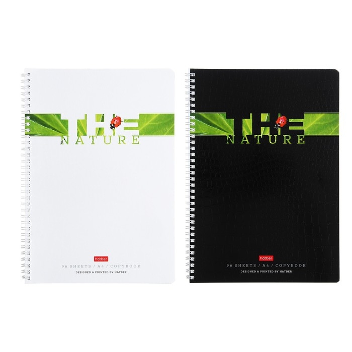 Тетрадь А4, 96 листов, в клетку, на гребне, Nature, обложка мелованный картон, тиснение, МИКС Тетрадь А4, 96 листов, в клетку, на гребне, Nature, обложка мелованный картон, тиснение, МИКС