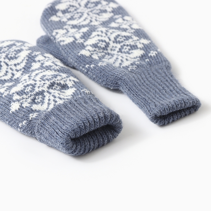 Варежки двойные женские, цвет синий, р-р 18 Варежки двойные женские, цвет синий, р-р 18